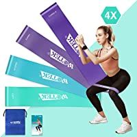WOTEK Bandas Elásticas Fitness-Bandas de Resistencia- Set de 4 Colores Cintas Elasticas Musculacion y Fitness- Látex…